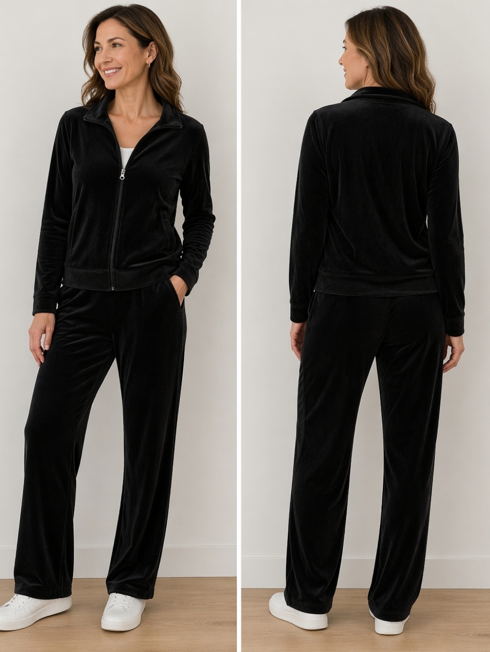 Talbots Black Track Sweater and Pants